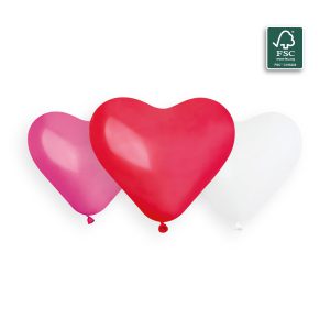 100% FSC-Certified NRL Balloons Assorted Hearts