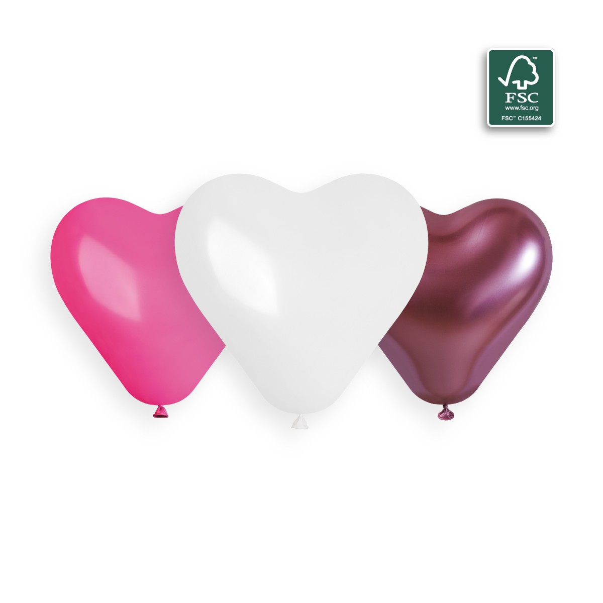 100% FSC-Certified NRL Balloons Assorted Hearts