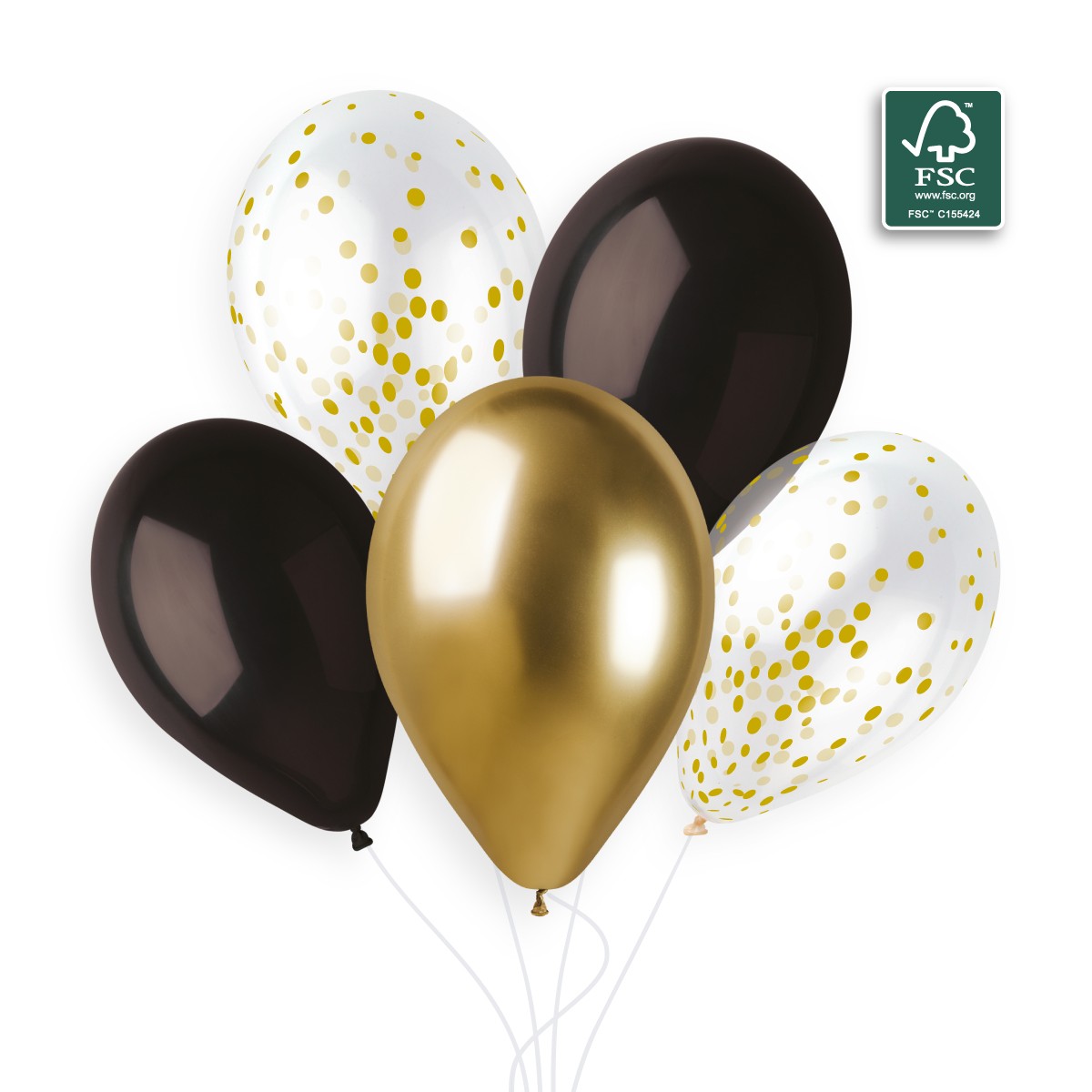 100% FSC-Certified NRL Balloons Gold Confetti