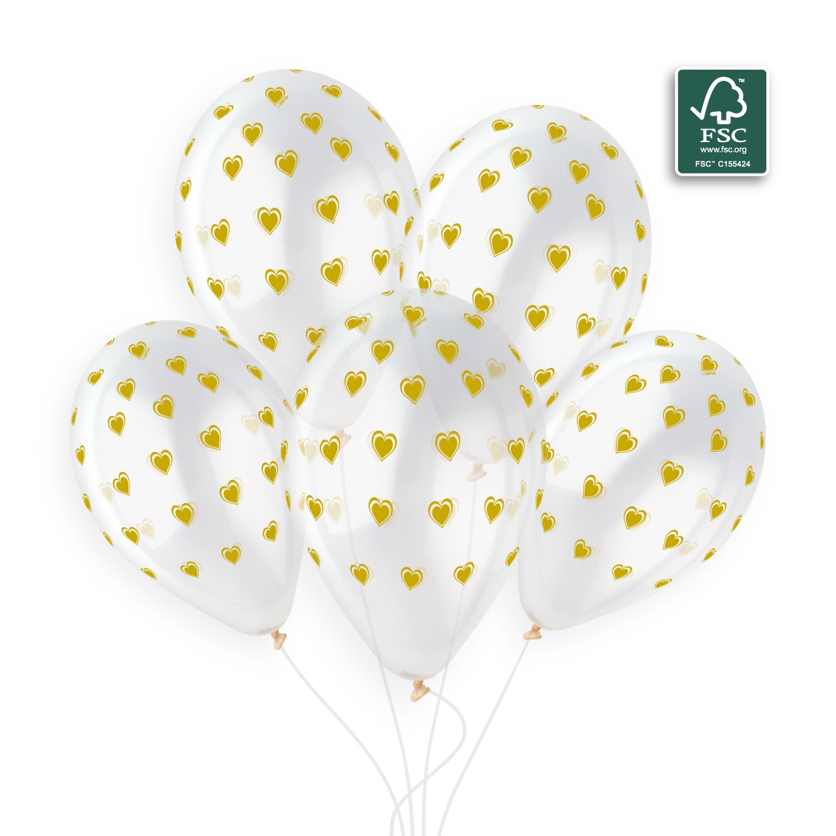 100% FSC-Certified NRL Gold Confetti Hearts