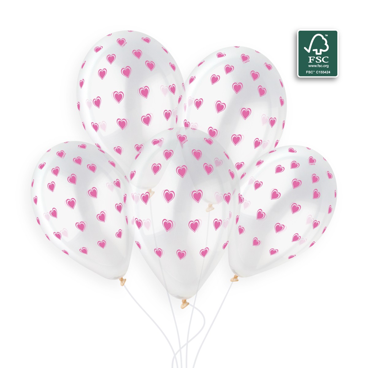 100% FSC-Certified NRL Pink Confetti Hearts