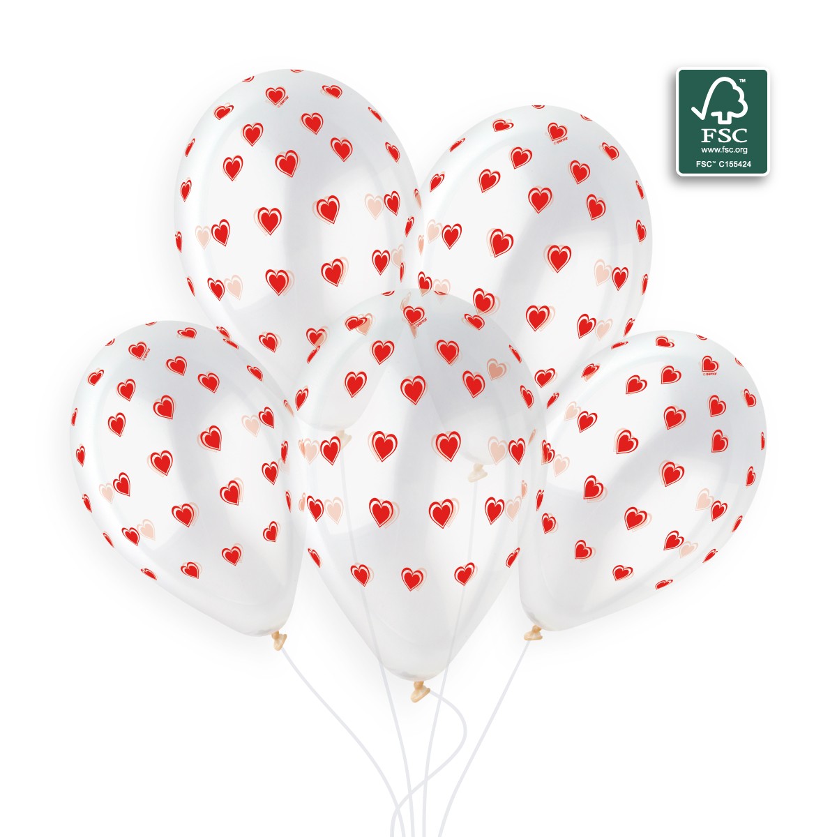 100% FSC-Certified NRL Red Confetti Hearts