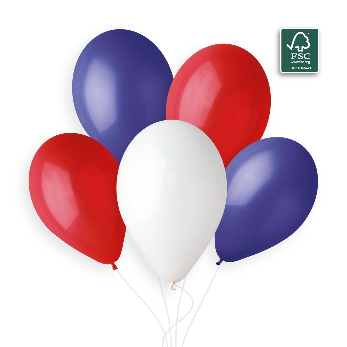 100% FSC-Certified NRL Balloons Patriotic Assortment