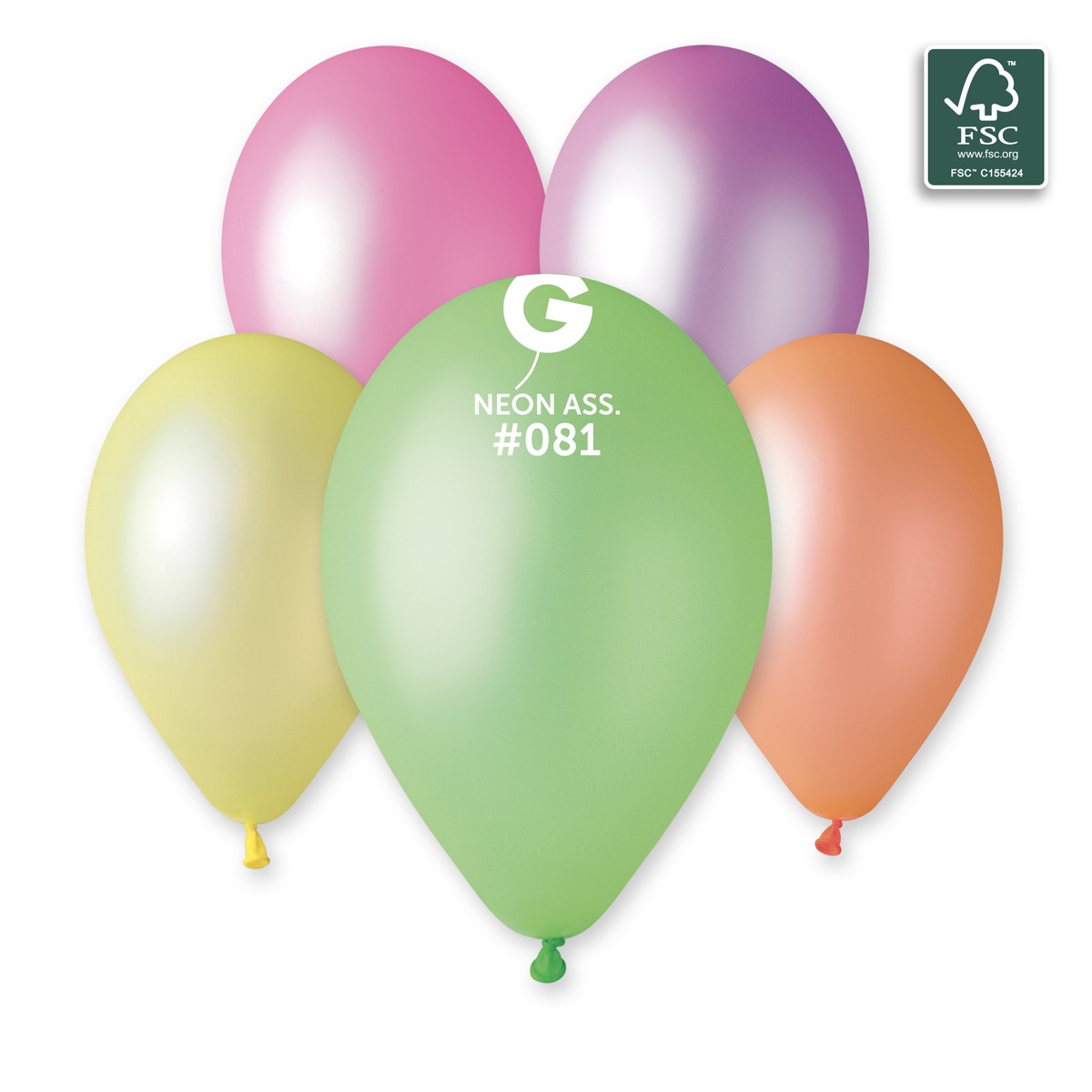 100% FSC-Certified NRL Balloons Neon Assorted